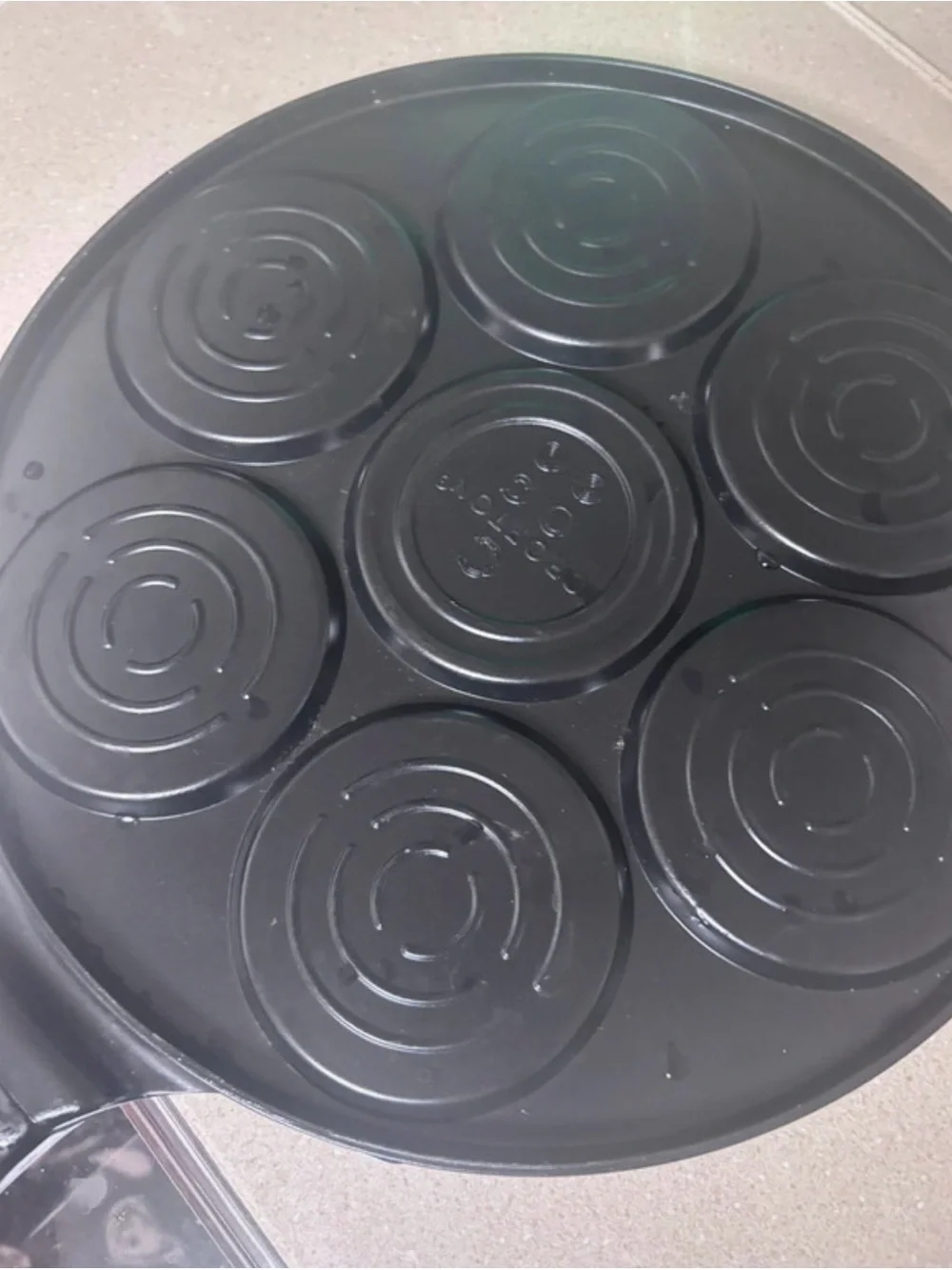 Black Nonstick 7-Cavity Decorative Pancake Pan